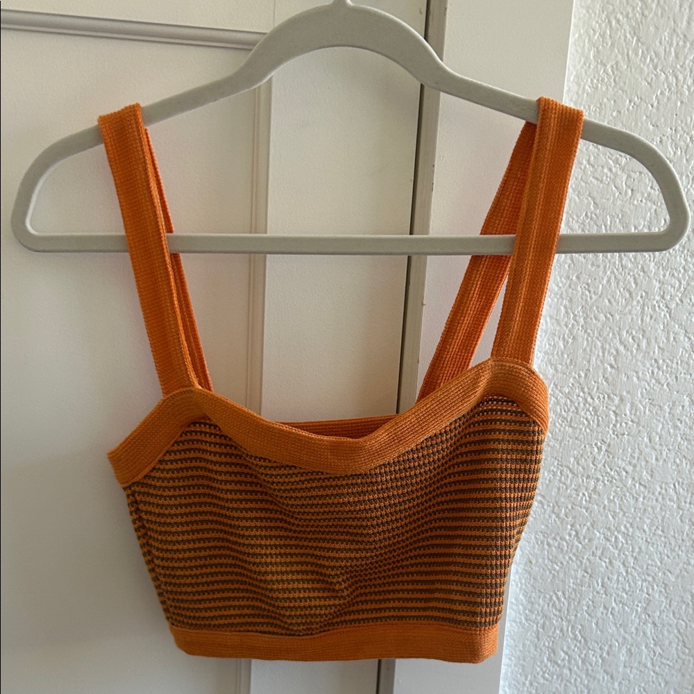 Zara Orange Crop Top